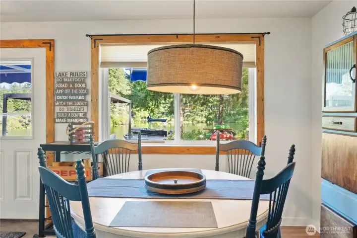 Dining room with a view.