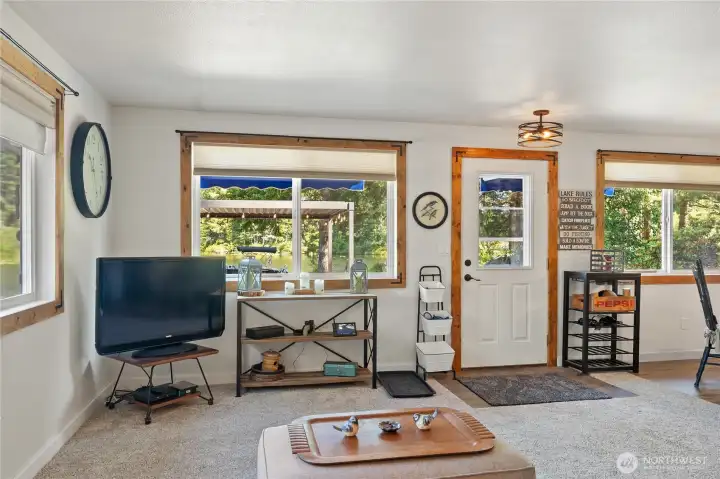 Back door with screen door - enjoy all those spring and summer days.