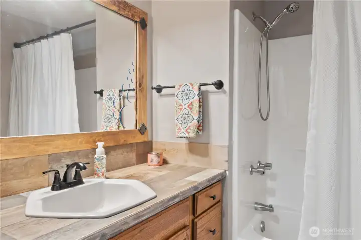 Guest bath - full bath.