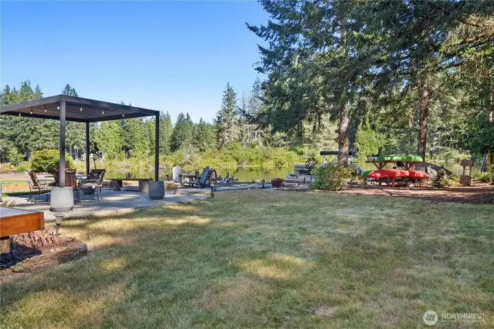 Backyard for entertaining and enjoyment