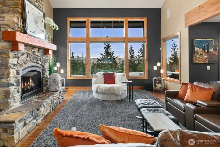 Welcome into the Great Room with windows featuring mesmerizing views in all directions.  Entire interior just painted in July 2024.
