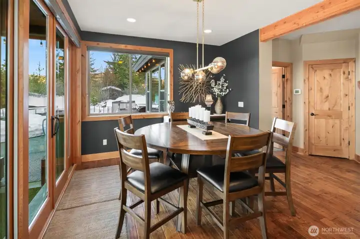 Views of Peoh Point and all the way to Blewett Pass from the dining room.