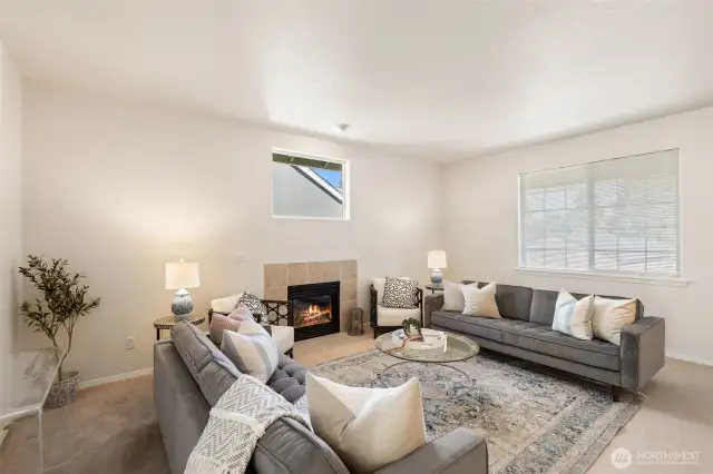 Living Room with Gas Fireplace