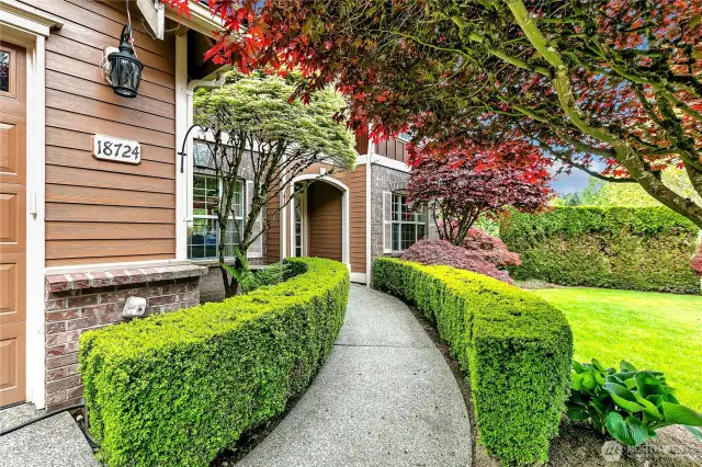 Manicured from entry