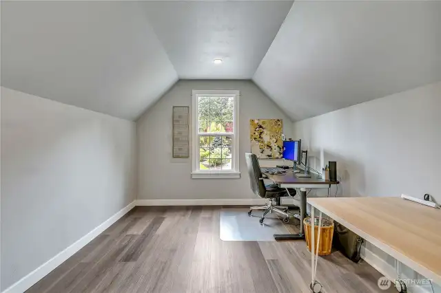This room is the other room off the bonus room, currently used as an office.
