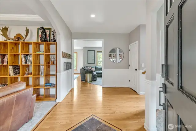 Gleaming hardwood floors
