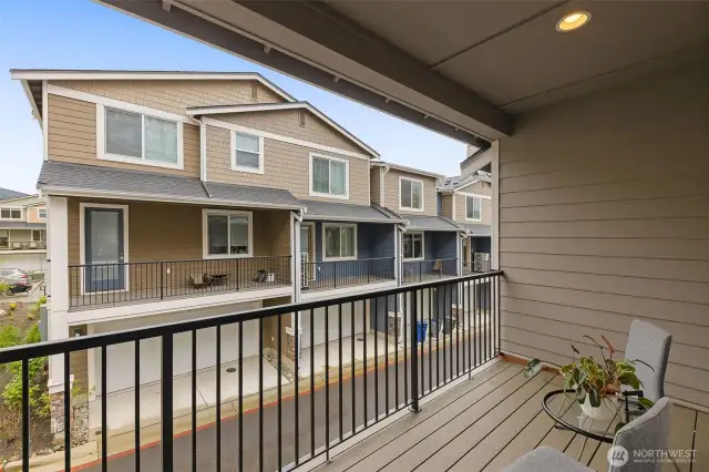 Sunbath on covered deck