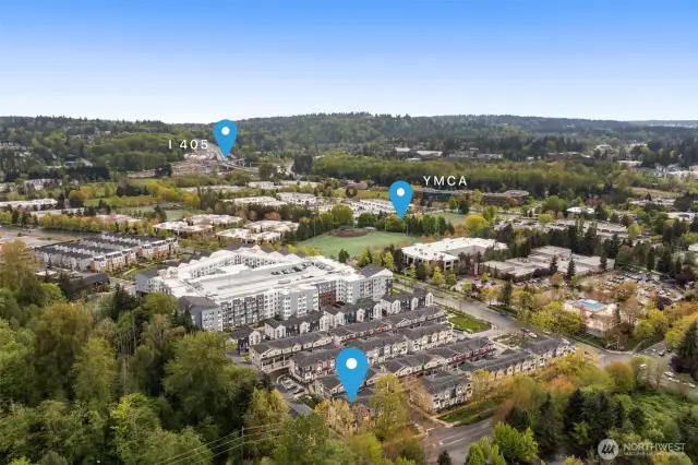 great North Creek location near dining, YMCA, I405 & parks.