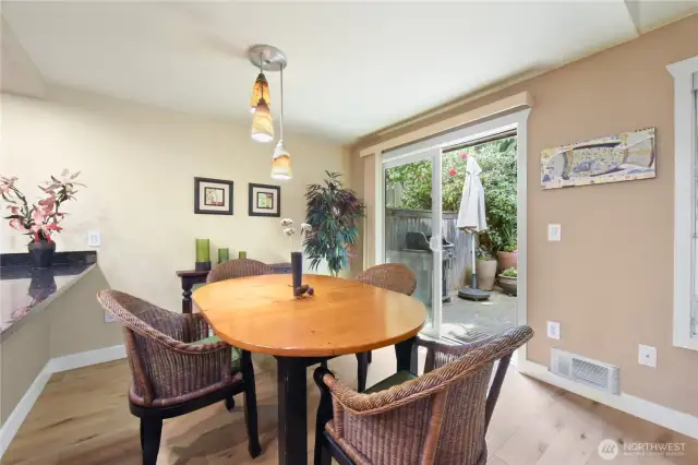Dining Area is perfect for large gatherings. Just add the additional two leaves to the table that expands to seat 10