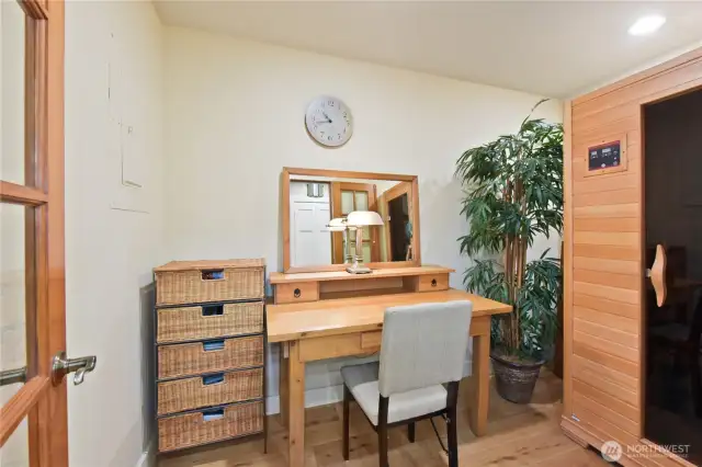 This cozy and functional bonus room is ideal for use as a home office