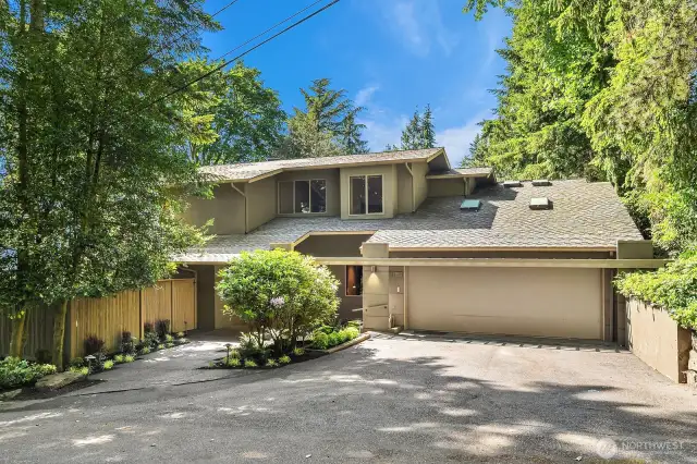 A flat driveway and oversized 2.5-car garage make for easy access and hassle-free parking.