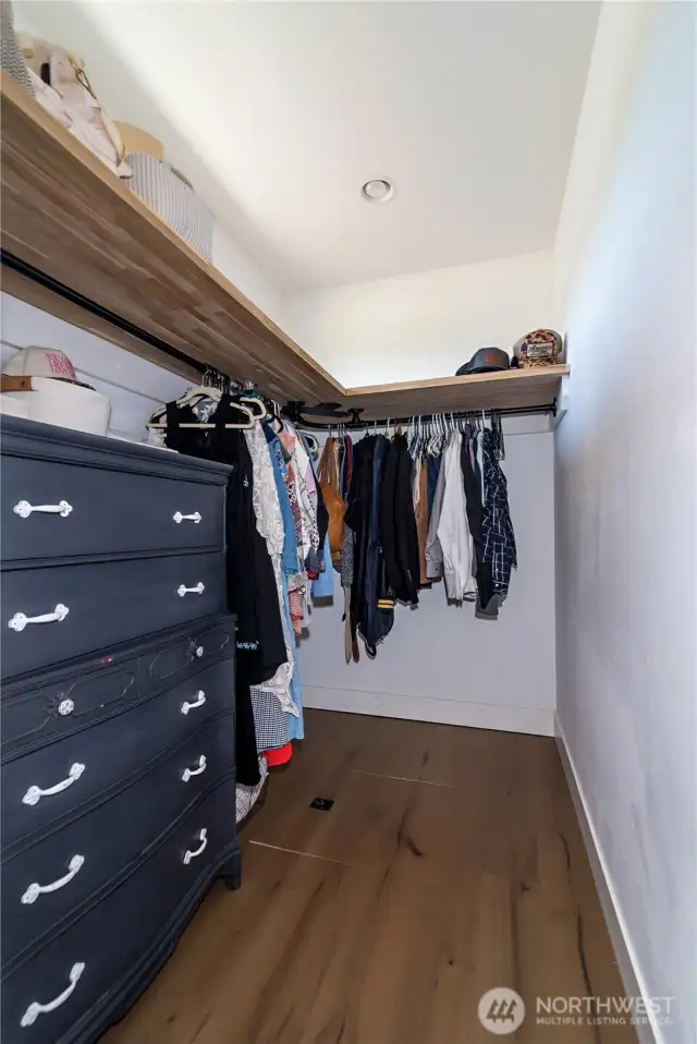 Primary walk in hanging space
