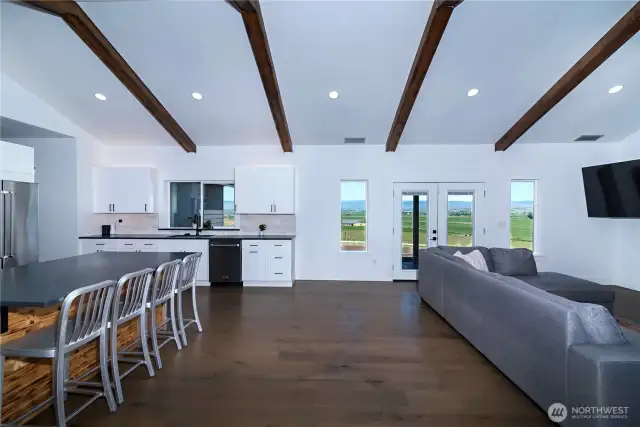 Custom wood faux beams