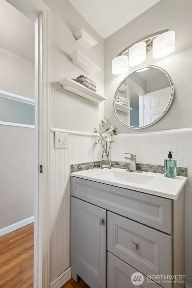 Adorable, updated main floor half-bathroom!