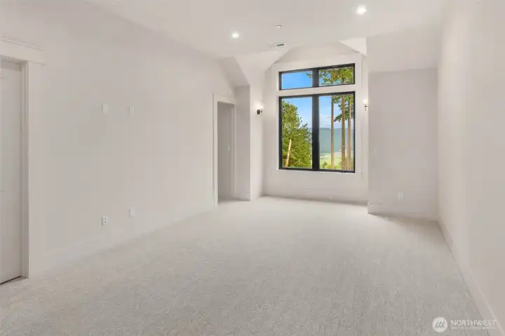 3 large bedrooms upstairs all with room  for a king bed.