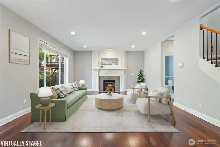 Virtually Staged Family Room