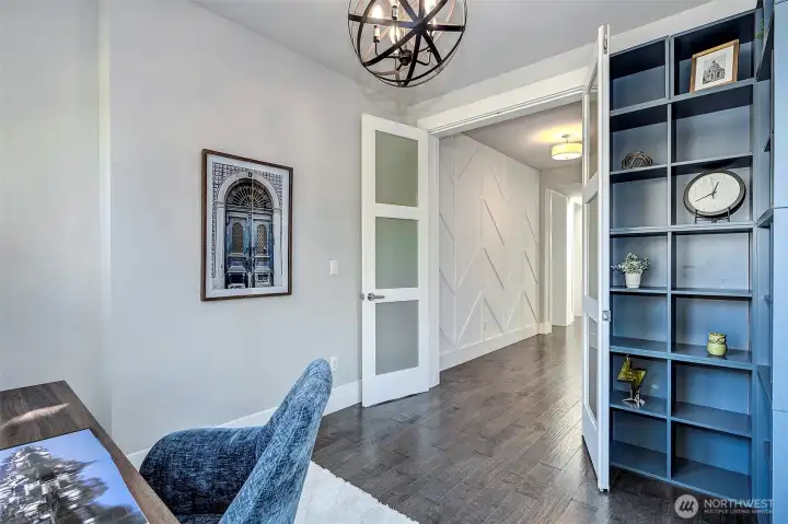 Built-in cabinetry in the office