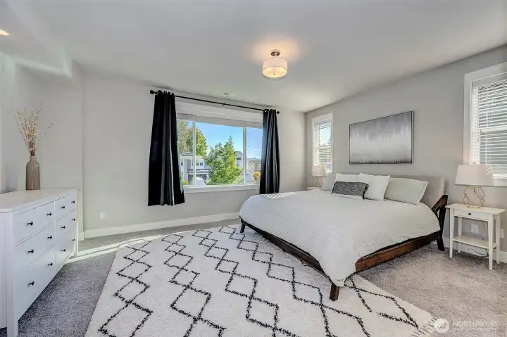 Spacious primary bedroom on the second floor