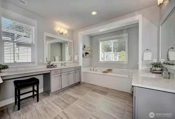 Large soaking tub
