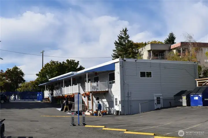 Showers and coin laundry