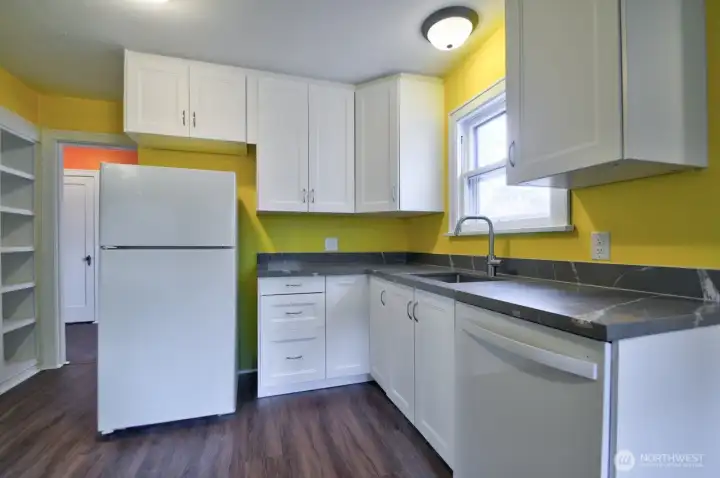 Kitchen fully remodeled.