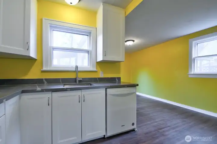 Kitchen fully remodeled.