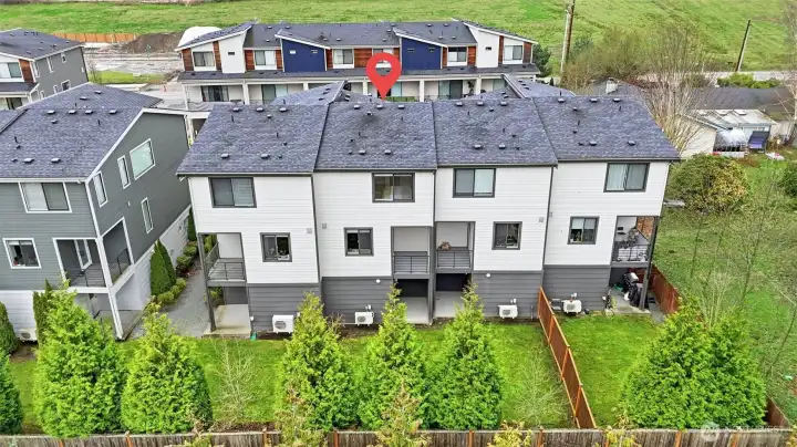 Aerial shot to show how pretty the surrounding area is.