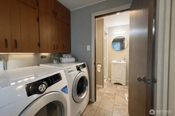 A 3/4 bath off of your laundry area