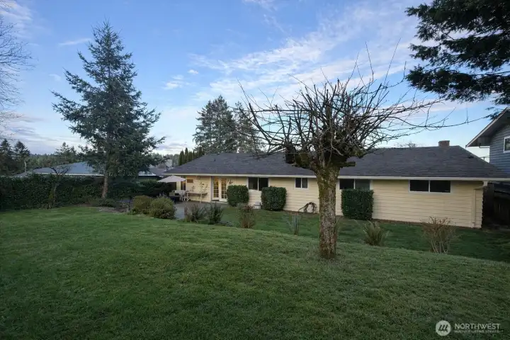 Another view of your back yard and patio.