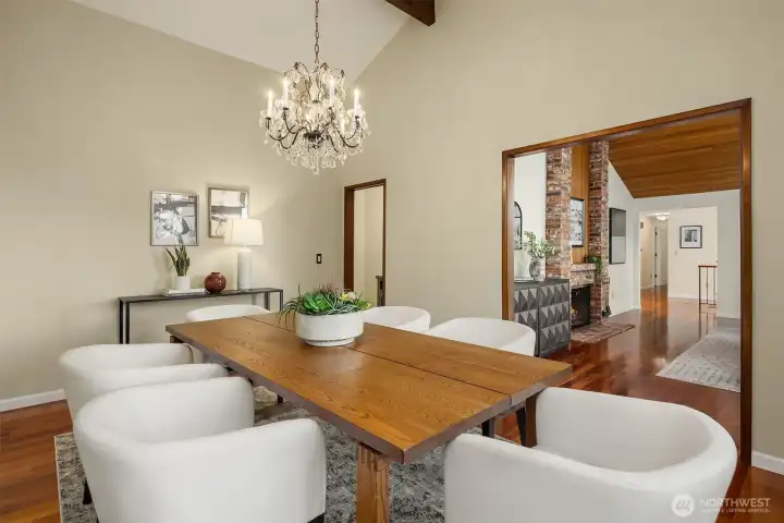 The Dining Room adjoins a Butlers Pantry or staging area for food.