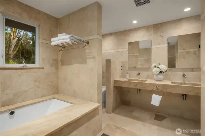 The Primary Ensuite is SO luxurious even the toilet is of the highest quality.