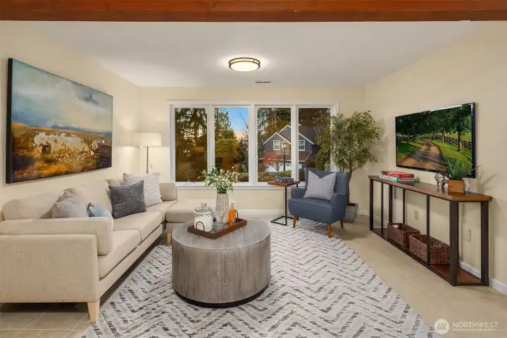 Lower Level Bonus Room  has large windows for lots of additional light.