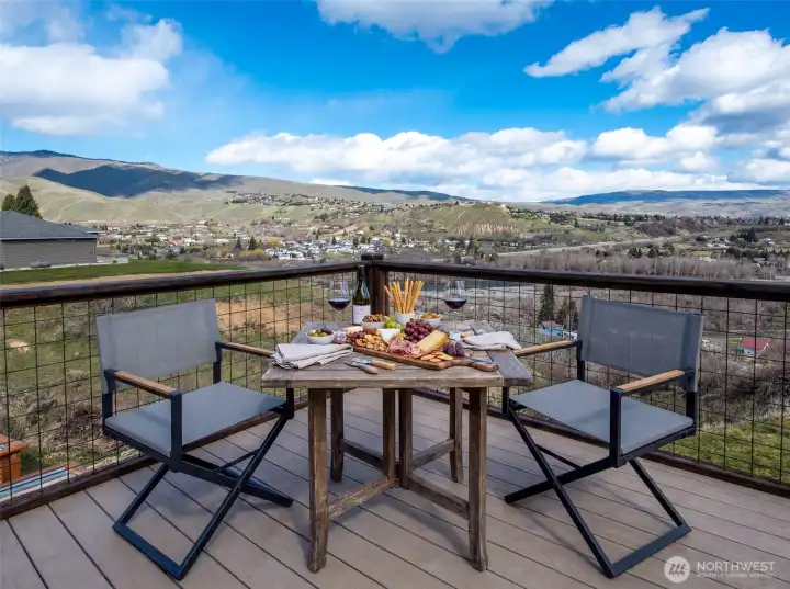 Mountain and river views