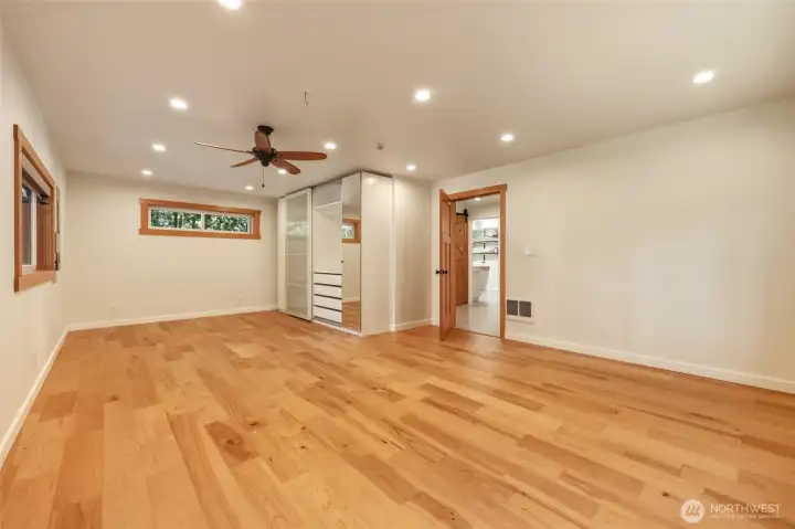 Thoughtfully designed main floor primary bedroom