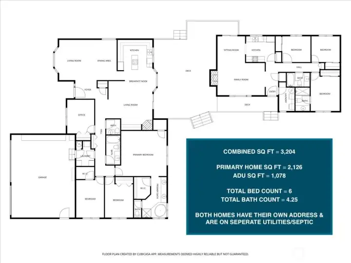 FLOOR PLAN - 3,204 sq ft (Combined total)