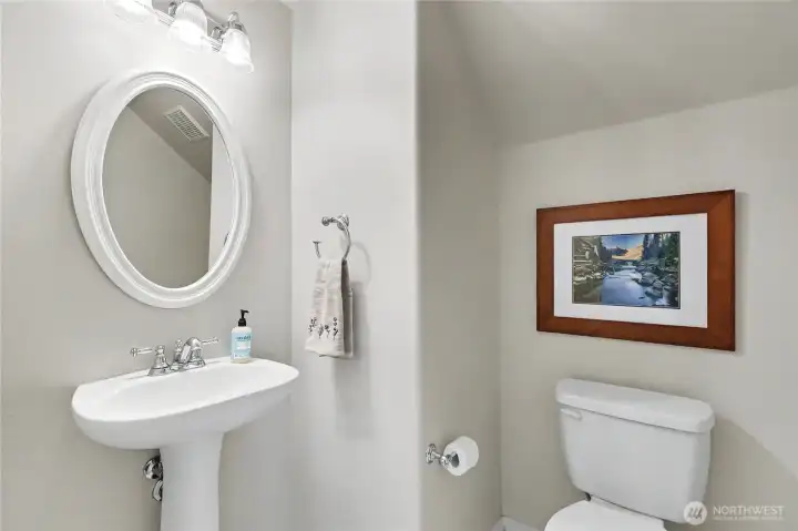 Powder bath downstairs.