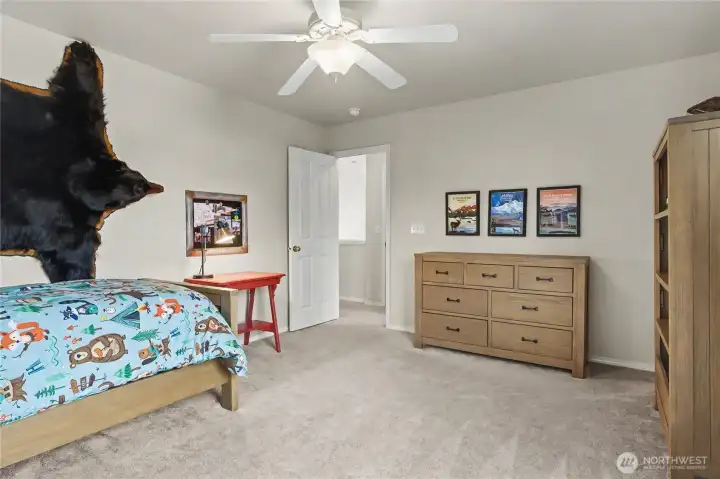 Bedroom 3. All bedrooms have walk in closets!