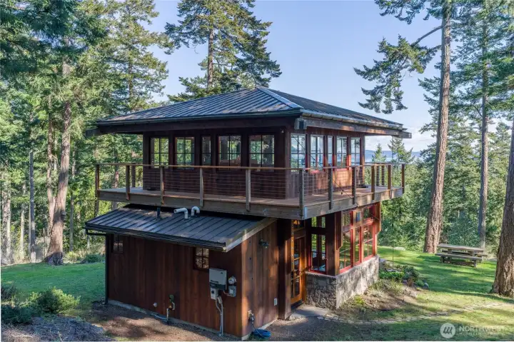 Back of home and view beyond. Photo taken near end of the day