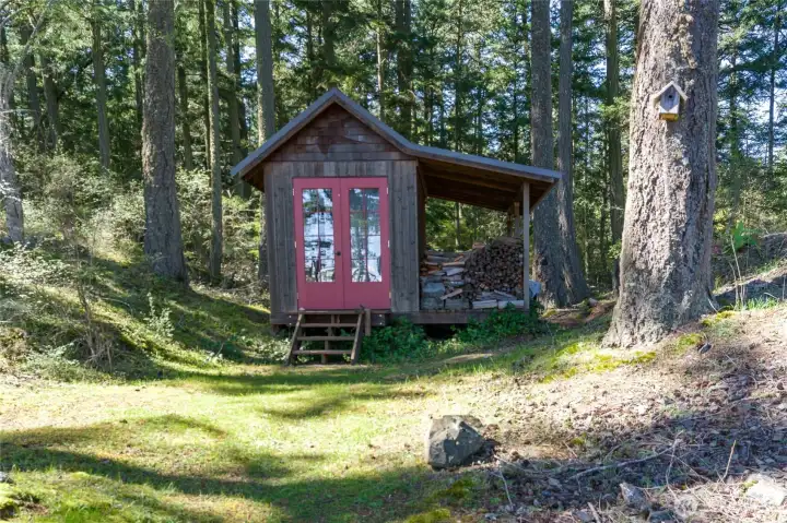 Tool shed and covered wood storage