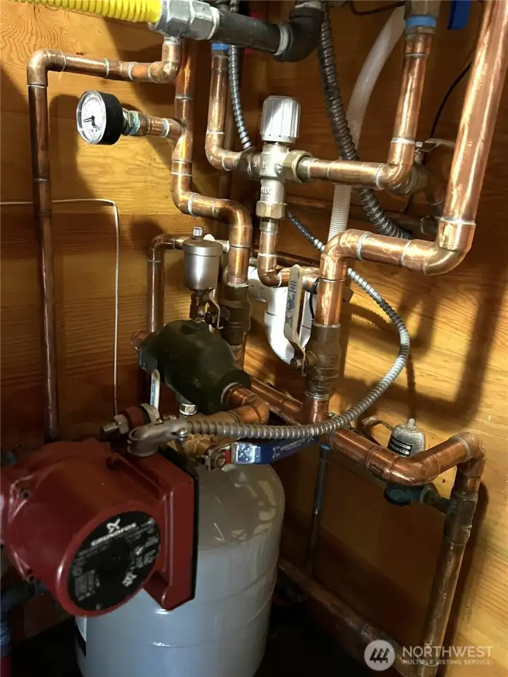Boiler system for heating radiators and HW