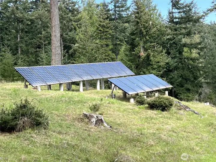 Onsite solar system offsets most of the power usage for the home.