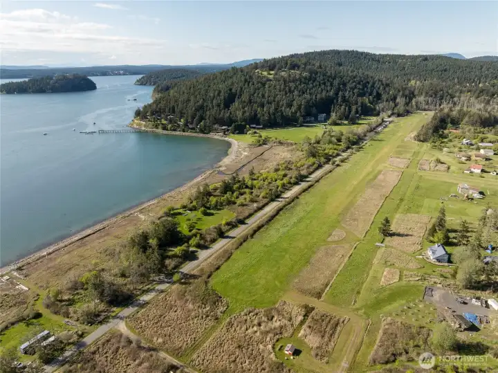 Private airstrip and dock plus 10 ac waterfront park