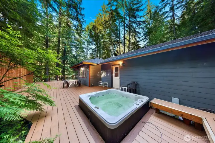 Hot tub for after your adventures.