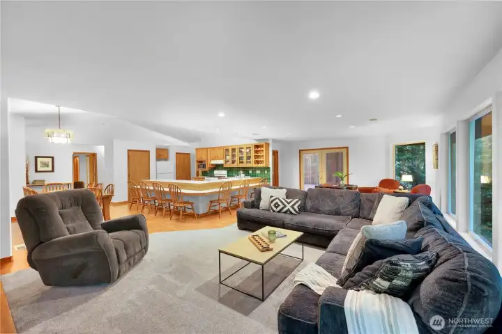 Large deep seating in great room.
