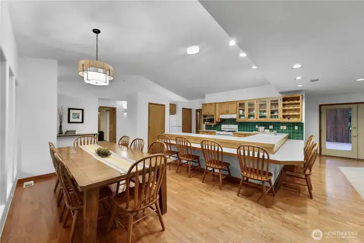 White oak hardwood floors.