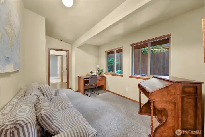 Office with pull-out couch.