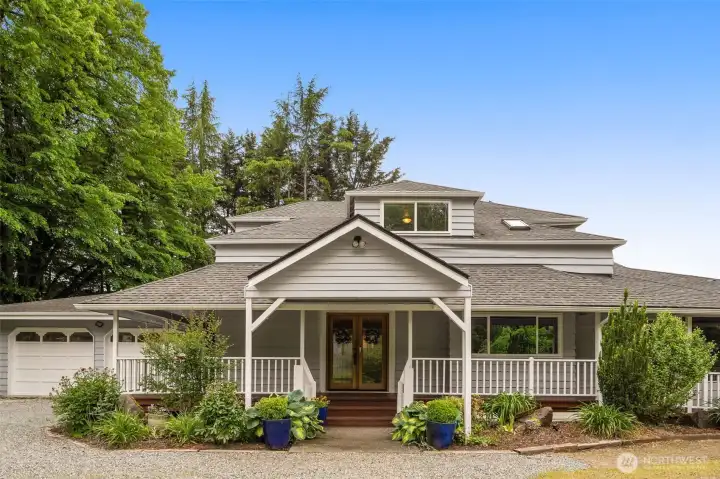 Covered wraparound porch