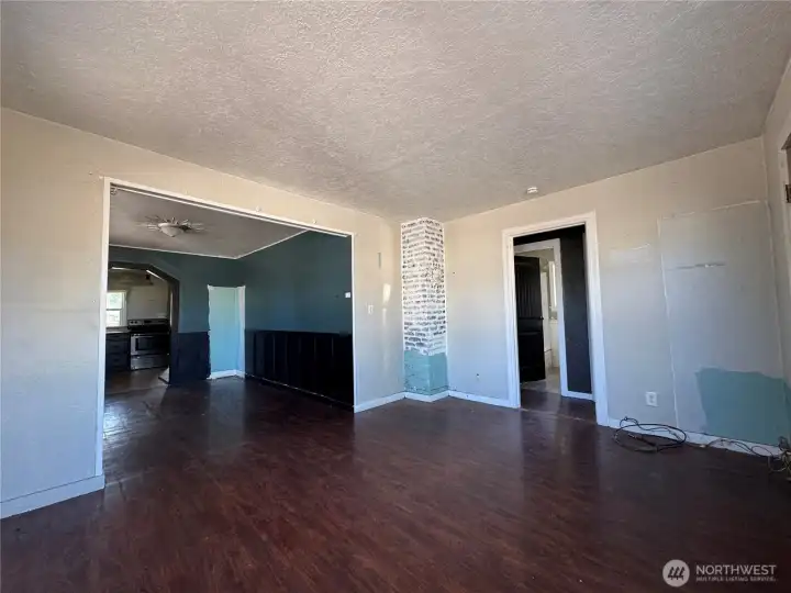 living room dining room and hall to bedrooms and bath