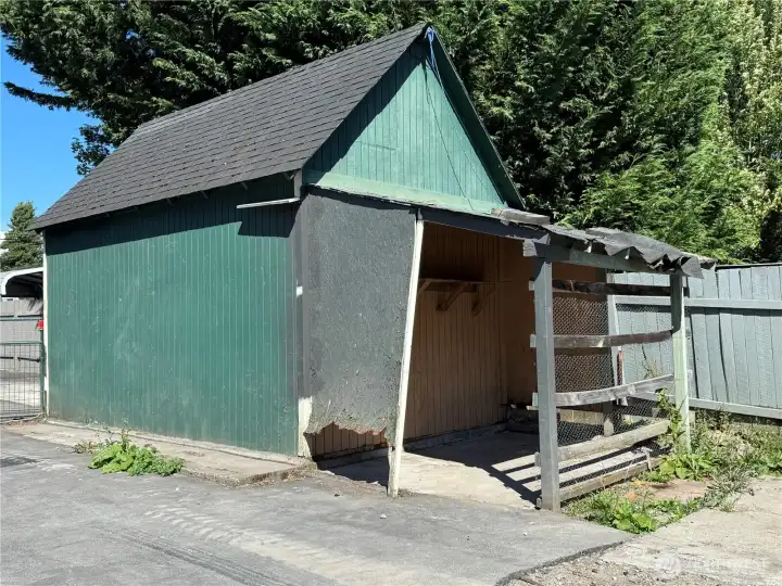 Back side of the storage Shed