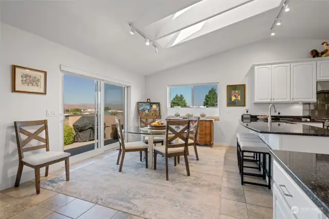 Dining area into living room